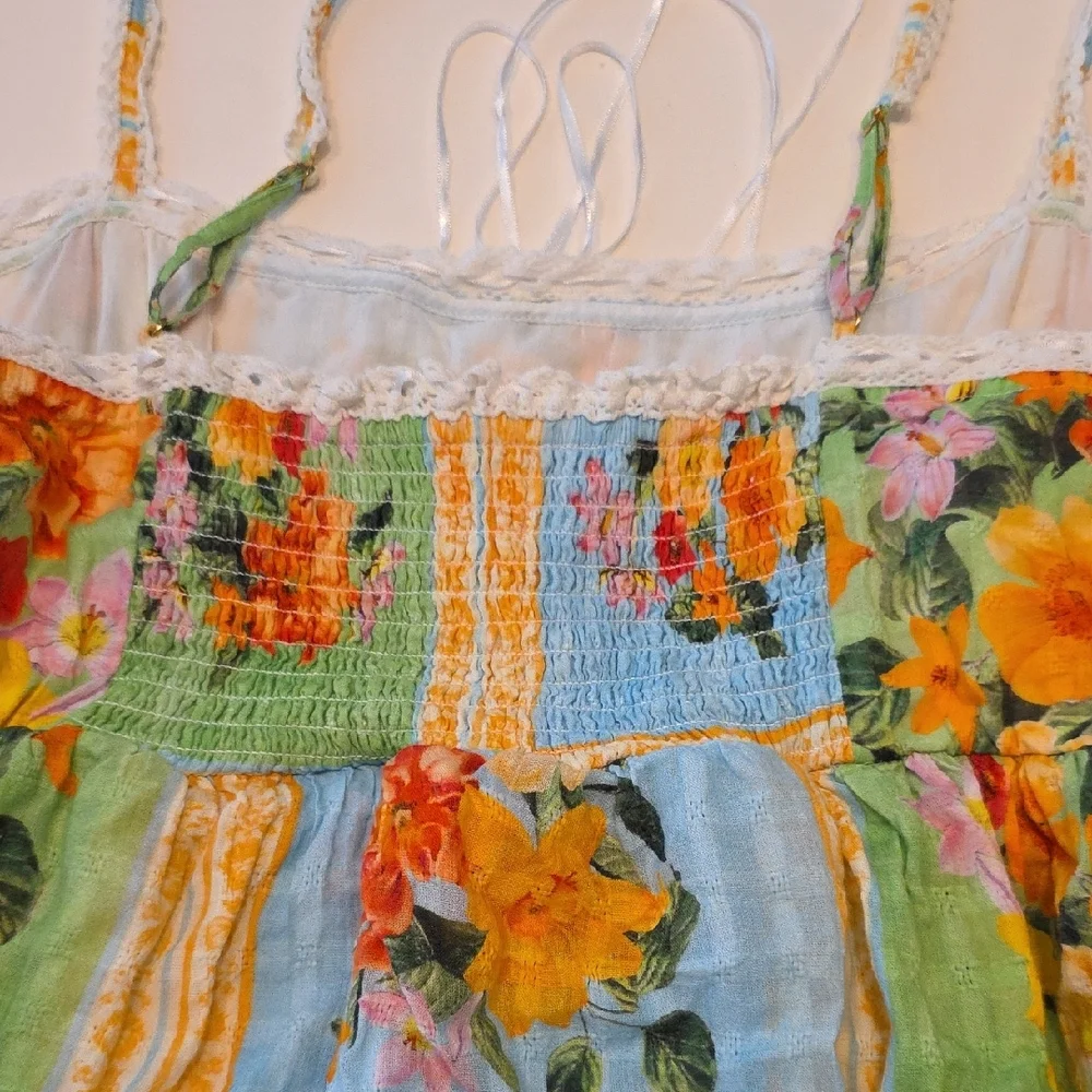 Show Me Your Mumu Peyton Maxi Dress Country Bouquet Floral Patchwork & Lace 2XL - Picture 7 of 12